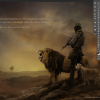Lion Lamb and Solider Landscape PSD Background